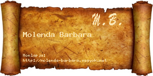 Molenda Barbara névjegykártya